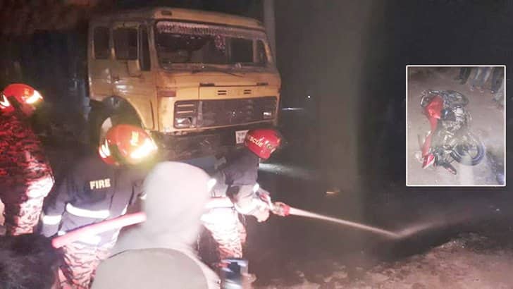 দিনাজপুরে ট্রাকচাপায় ৩ মোটরসাইকেল আরোহীর প্রাণহানি