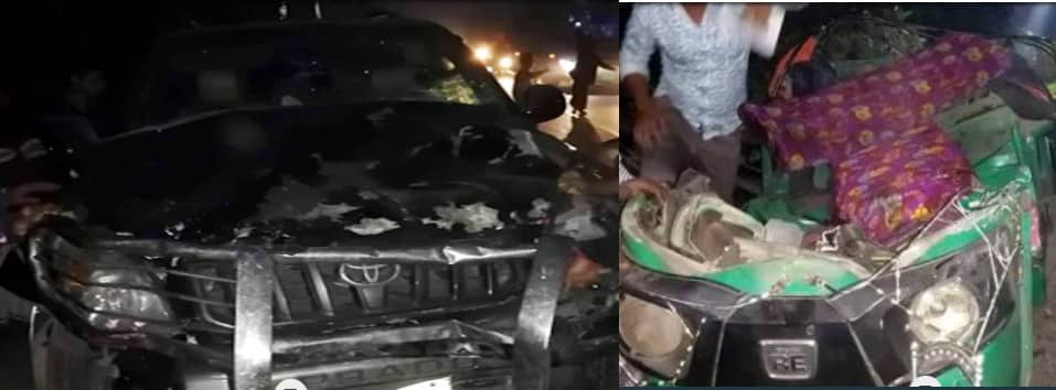 লক্ষ্মীপুরে প্রাইভেটকার-সিএনজির মুখোমুখি সংঘর্ষ, ৪ জনের প্রানহানি