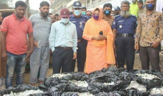 মুন্সীগঞ্জে ২ টন জাটকা মাছসহ আটক তিন
