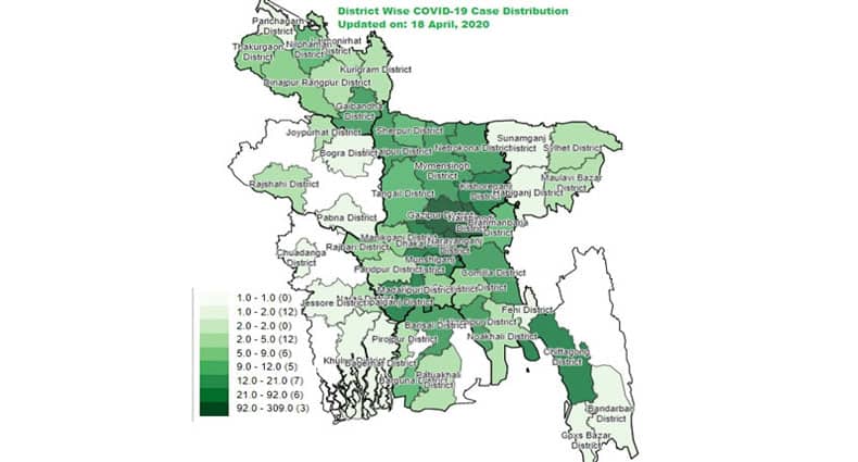 এখন পর্যন্ত করোনা মুক্ত দেশের যে ১২ জেলা