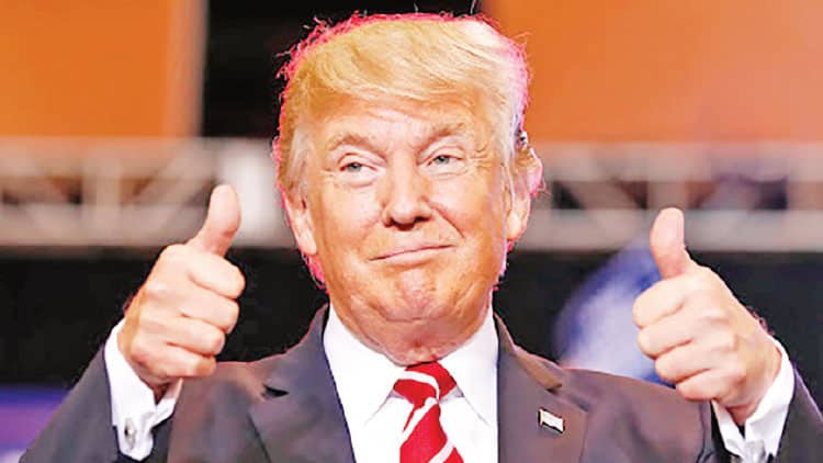নিজেই নিজেকে অভিনন্দন জানান ট্রাম্প
