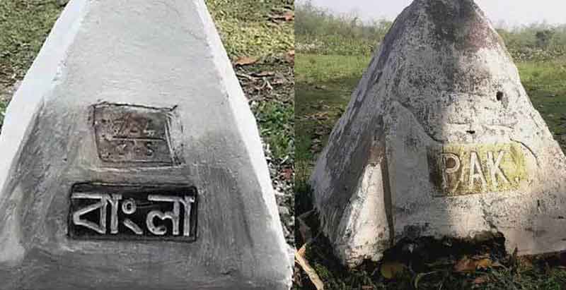 ৪৮ বছর পর সীমান্ত পিলারে পাকিস্তানের পরিবর্তে বাংলাদেশ