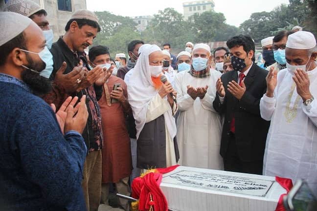 মানিকগঞ্জে লঞ্চঘাট জামে মসজিদের ভিত্তি প্রস্তর স্থাপন