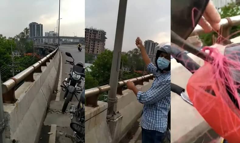 ফ্লাইওভারে পাওয়া গেল ভয়ংকর সুতা