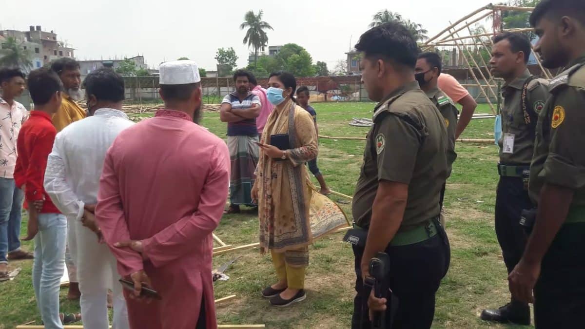 কালীগঞ্জে ব্যবসায়ীদের অবস্থান ধর্মঘট