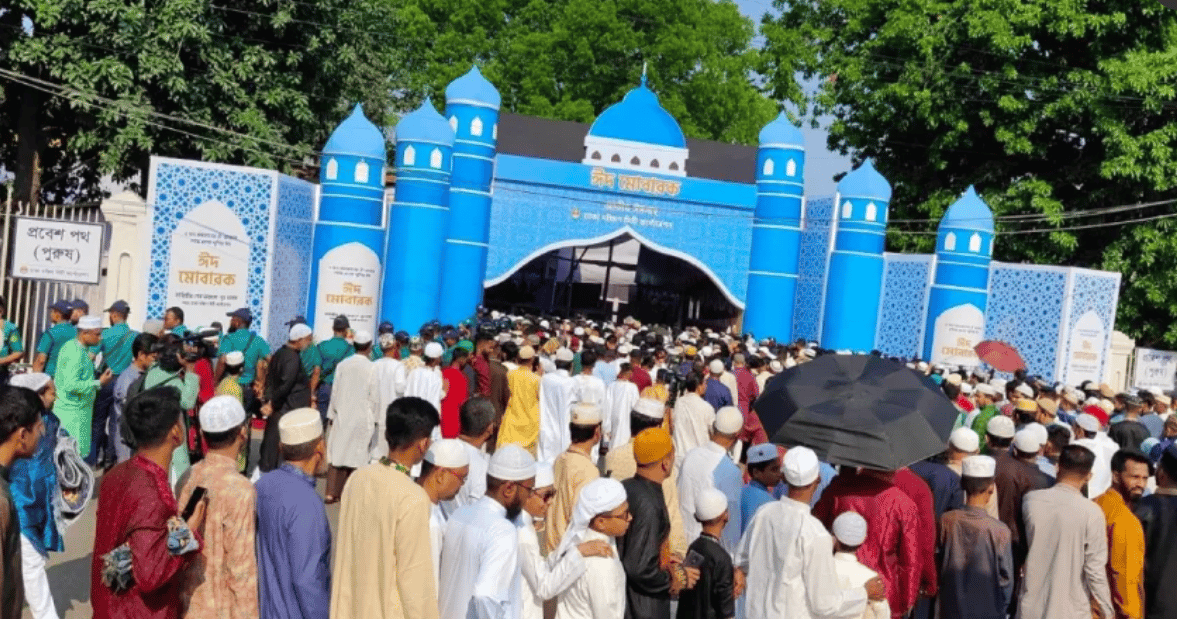 জাতীয় ঈদগাহ মাঠে ঈদের প্রধান জামাত অনুষ্ঠিত