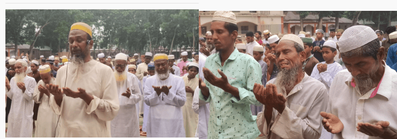 রাজবাড়ীতে বৃষ্টির আশায় বিশেষ নামাজ আদায়