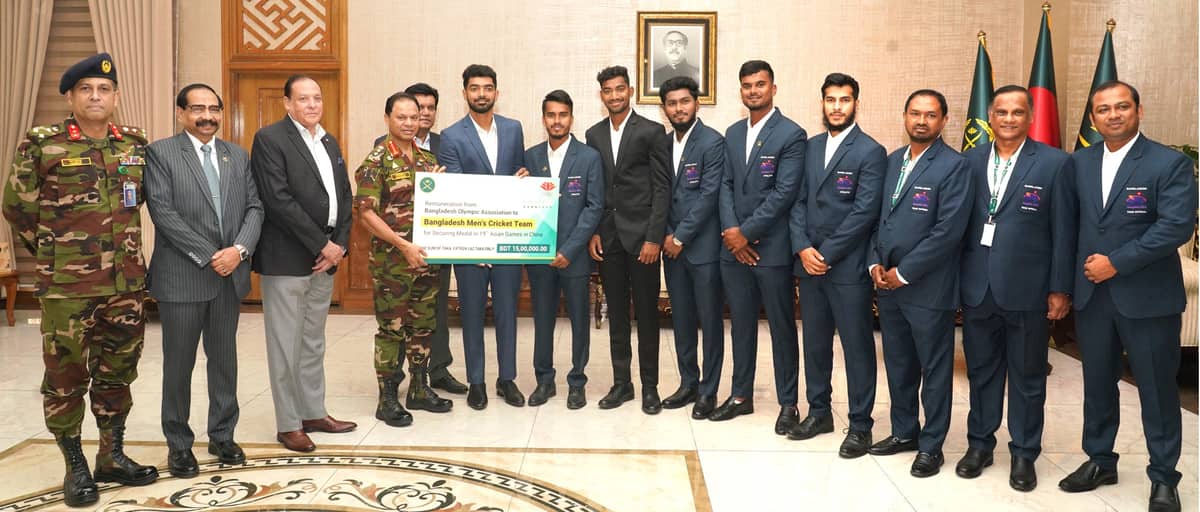 এশিয়ান গেমসে পদকজয়ী পুরুষ ও মহিলা ক্রিকেট দলকে সম্মাননা প্রদান