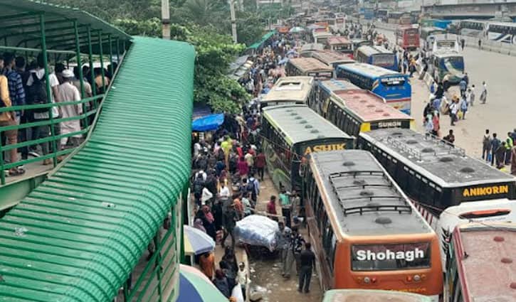 চন্দ্রায় থেমে থেমে যানজট, অতিরিক্ত ভাড়া আদায়ের অভিযোগ
