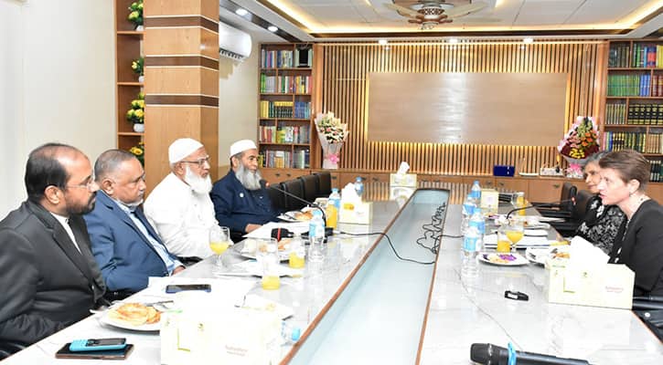 জামায়াত আমিরের সঙ্গে জাতিসংঘ প্রতিনিধিদলের সাক্ষাৎ