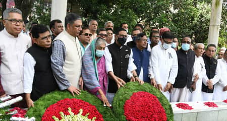শেখ কামালের সমাধিতে আওয়ামী লীগসহ বিভিন্ন সংগঠনের শ্রদ্ধা