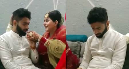 নতুন বর-কনের কাণ্ড ঝড় তুললো নেট দুনিয়ায় নতুন বর-কনের কাণ্ড