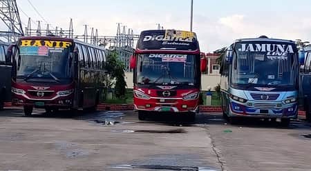 ঢাকার কোনো বাস ঢুকতে দেয়া হচ্ছে না বরগুনায়