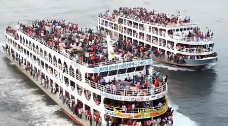 ২২ ঘণ্টা পর সারাদেশে নৌযান চলাচল শুরু জাহাজ