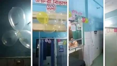 বেলুনের বদলে ক’নড’ম দিয়ে হাসপাতালে সাজসজ্জা! অতঃপর যা ঘটলো হাসপাতাল