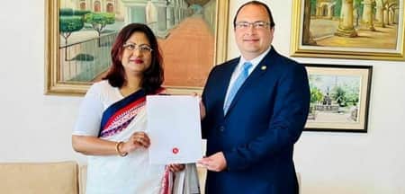 গুয়াতেমালার পররাষ্ট্রমন্ত্রীর কাছে রাষ্ট্রদূত আবিদার পরিচয়পত্র পেশ