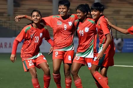 ভুটানকে গোলবন্যায় ভাসিয়ে বাংলাদেশি মেয়েদের বিশাল জয়