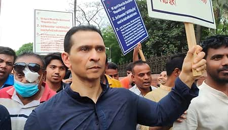 ১০ এপ্রিল গণভবন অভিমুখে সোহেল তাজের পদযাত্রা সোহেল তাজ