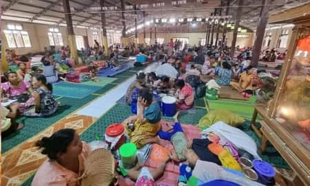 মিয়ানমারে রেড অ্যালার্ট, ঘরছাড়া লক্ষাধিক মানুষ!