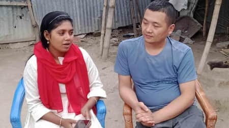প্রেমের টানে চুয়াডাঙ্গায় চীনা যুবক, বিয়ে করল ফারিয়াকে