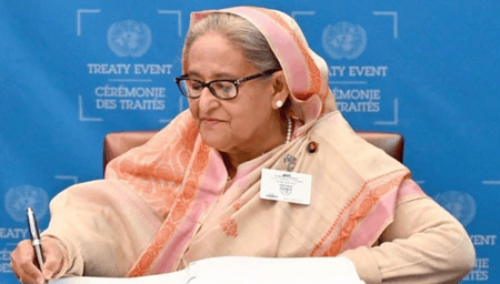 মহাসাগর নদী রক্ষায় বিবিএনজে’তে স্বাক্ষর করলেন প্রধানমন্ত্রী বিবিএনজে’তে স্বাক্ষর