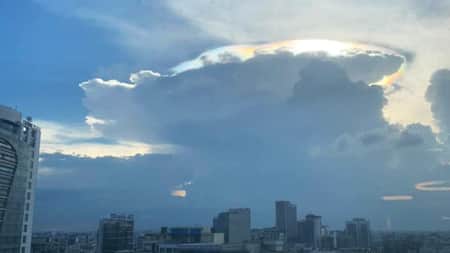 আকাশের বিরল রংধনু নিয়ে যা বলছে আবহাওয়া দফতর
