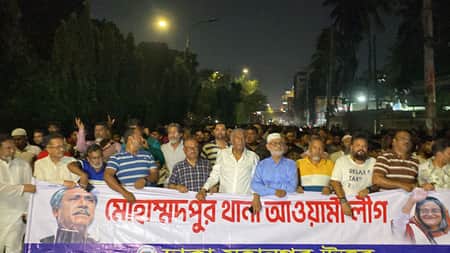তফশিলকে স্বাগত জানিয়ে আ. লীগের আনন্দ মিছিল