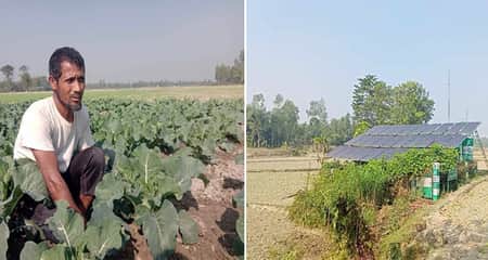 সৌরশক্তির সেচে সবজি চাষে লাভবান কৃষক সৌরশক্তির সেচ