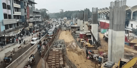 তিতাসের গাফিলতিতে মেট্রোরেলের কাজ বন্ধ