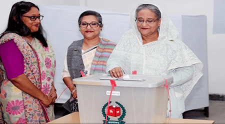 কোথায় ভোট দেবেন শেখ হাসিনা? শেখ হাসিনা