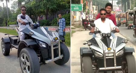 কোনপ্রকার তেল-গ্যাস-বিদ্যুৎ ছাড়াই চলে মাসুদের এই আজব বাইক Bike