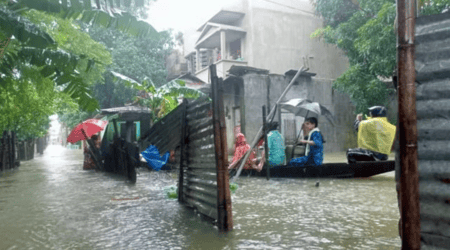 মৌলভীবাজারে বন্যা পরিস্থিতির অবনতি, পানির নিচে ৪৫০টি গ্রাম