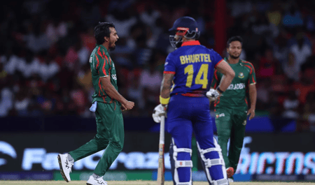 নেপালকে হারিয়ে সুপার এইটে বাংলাদেশ