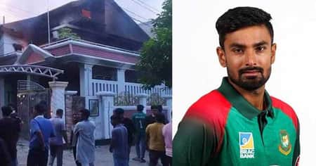 বাড়ি পুড়ল মাশরাফীর, ভারতে প্রচার লিটন দাসের Liton
