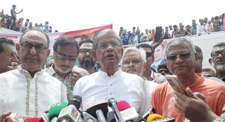 বাংলাদেশে গণতন্ত্র সুপ্রতিষ্ঠা করার শপথ বিএনপির মহাসচিব মির্জা ফখরুল ইসলাম আলমগীর