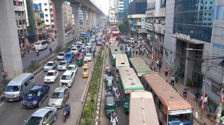রাজধানীতে তীব্র যানজট, ভোগান্তিতে নগরবাসী Dhaka