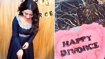 কেক কেটে বিবাহবিচ্ছেদ উদযাপন তরুণীর! divorce