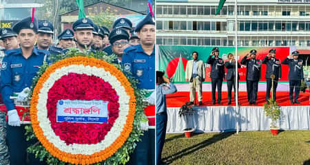 সিলেটে মহান বিজয় দিবস উপলক্ষে পুলিশ সুপারের শ্রদ্ধা নিবেদন Victory Day Sylhet