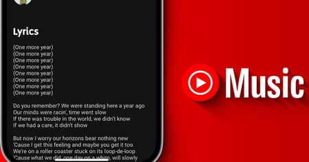 YouTube Music lyrics