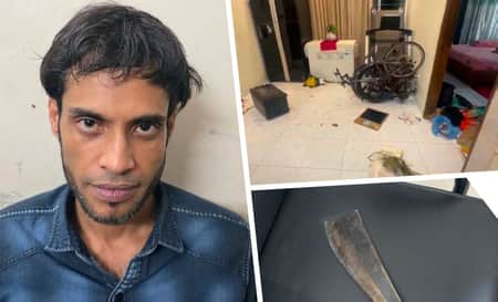 বসুন্ধরায় গভীর রাতে স্ত্রী-সন্তানকে কুপিয়ে হত্যার চেষ্টা, প্রাণ বাঁচাল পুলিশ Bosundhora