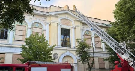 Kharkiv Art Museum Devastated by Russian Drone Strike as Volunteers Save Paintings Kharkiv Art Museum Russian drone strike
