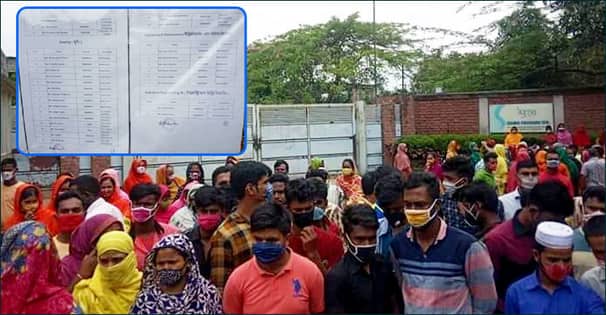 দেয়ালে নোটিশ টাঙিয়ে ৭০৯ শ্রমিক ছাঁটাই, দেয়া হলো না বেতনও