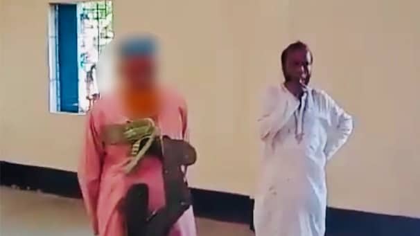 বরিশালে ইমামকে জুতার মালা পরিয়ে লাঞ্ছনা