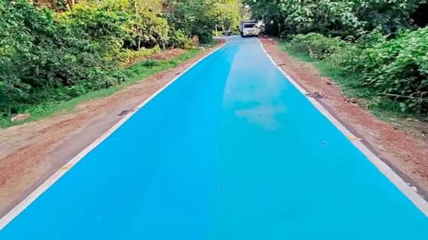 প্লাস্টিক বর্জ্য ব্যবহার করে পরিবেশবান্ধব ‘নীল রাস্তা’