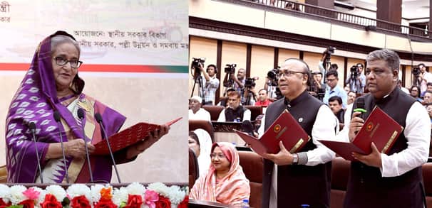 শপথ নিলেন রাজশাহী ও সিলেট সিটির নবনির্বাচিত মেয়র