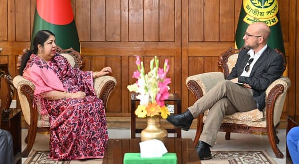 স্পিকারের সঙ্গে গ্লোবাল পার্টনার্স গভর্ন্যান্সের পরিচালকের সৌজন্য সাক্ষাৎ