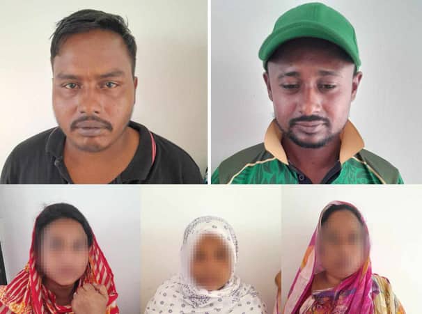 মানিকগঞ্জে সরকারি হাসপাতাল থেকে তিন নারীসহ ৫ দালাল গ্রেফতার 5 brokers