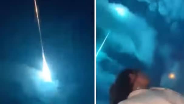 স্পেন ও পর্তুগালের আকাশে হঠাৎ দেখা গেল রহস্যময় উজ্জ্বল নীল আলো