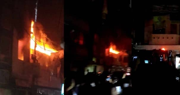 রাজধানীর শেখেরটেকে আবাসিক ভবনে আগুন fire