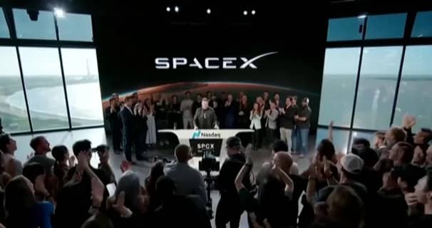 SpaceX SPCX first day trading